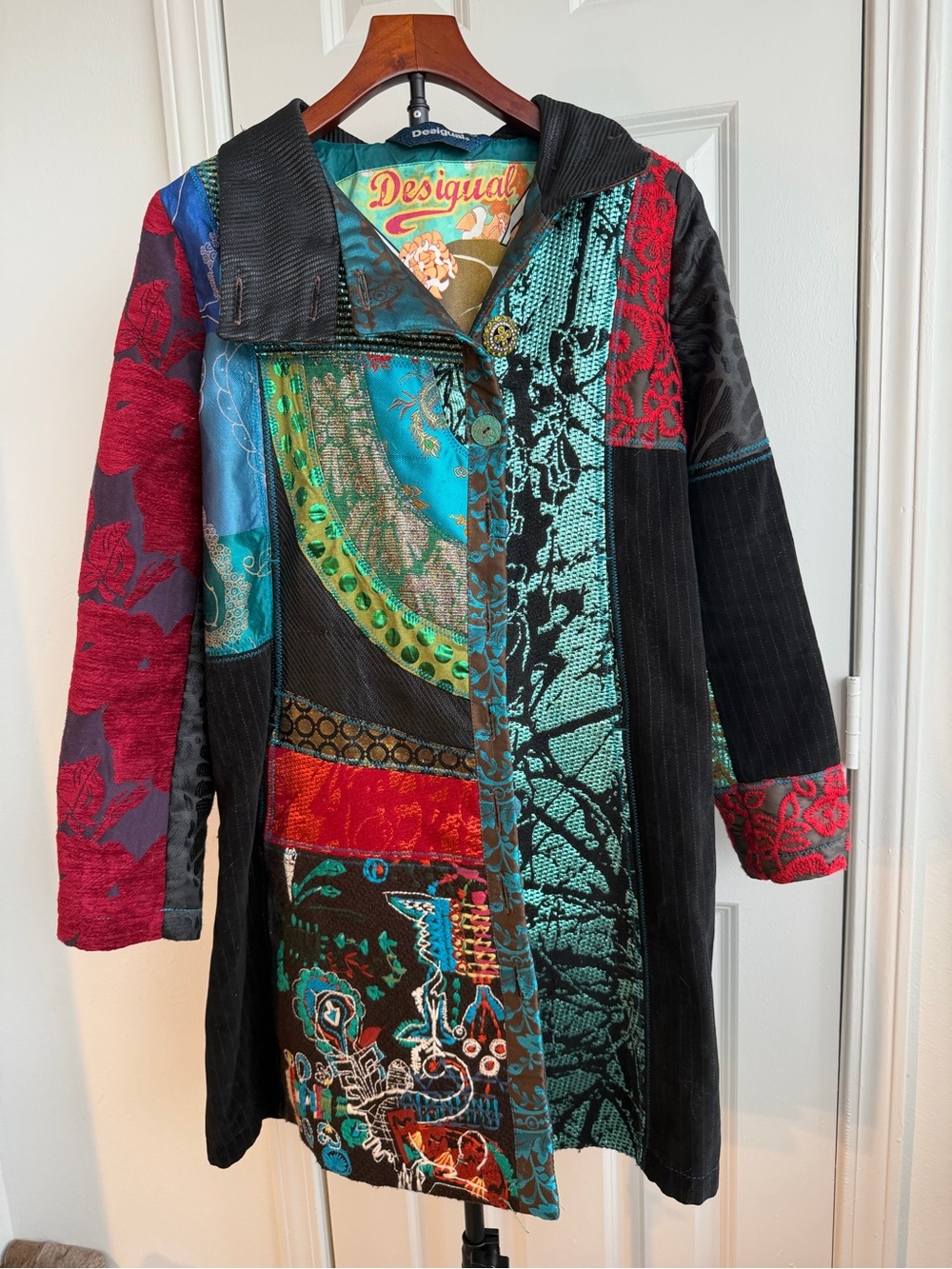 Desigual patchwork coat 44